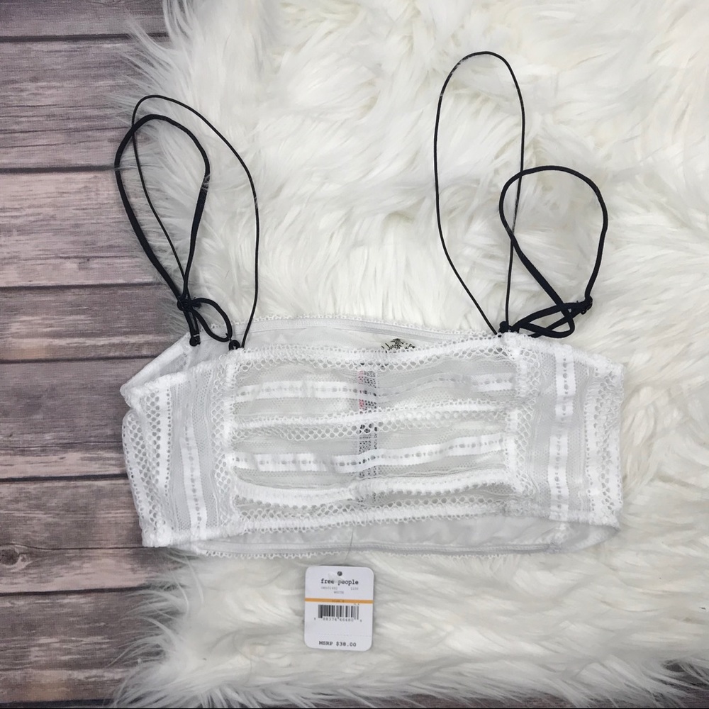 ❤️Free People Karina Mesh Bralette White G1544 - Picture 5 of 8